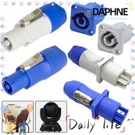 DAPHNE Powercon Connector, 20A 250V NAC3FCA NAC3FCB AC Male Plug, 3 Pin Male Plug Socket 3 PIN Blue White Stage Light LED Power Cable Plug Stage Light LED Screen