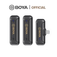 BOYA BY-WM3T2 D1/D2 Wireless Lavalier Noise Cancellation Microphone Mini Lapel Clip-on Mic for Smartphones Laptops Cameras