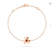 ✨梵克雅寶 三葉草紅寶石手鏈 2025年全套 專櫃已漲價 99新