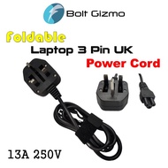 Foldable Laptop Cable Power Cord Simplug SP1 UK Type 13A 250V