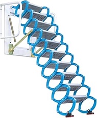Step Ladder Wall Mounted Attic Telescopic Ladder for Home Attic Ladder Load 500 Kg/1102lb Pull Down 