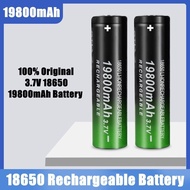 /-/ new Flat Head Legit 18650 Battery19800mAh 35A Rechargeable battery3.7V Lithium Battery With Secu