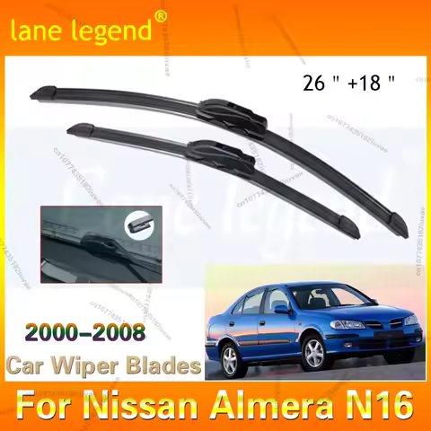 For Nissan Almera N16 Bluebird Sylphy Pulsar 2000~2008 Front Wiper Blades Kit Cutter Car Accessories