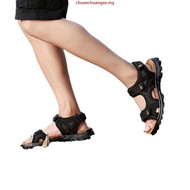 Ready Stock！Size 38-47  Cowhide Leather Beach Sandal Outdoor Sandals Cow Leather Hiking Sandal Slipp