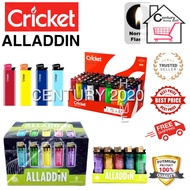 CRICKET & ALLADDIN Lighter Normal Flame Lighter Colourful Disposable Gas Lighter 50pcs