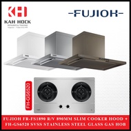 FUJIOH FR-CL1890 R/V 900MM CHIMNEY COOKER HOOD + FH-GS6520 SVSS STAINLESS STEEL GAS HOB BUNDLE