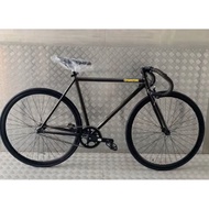 Cranston  Fixie. 2026. Single Speed Road Bike. Urban City Bicycle. With Brake. Gloss Black