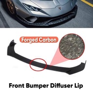 ( New Style ) Forged Carbon Car Front Bumper Diffuser Lip Wrap Angle Splitters Bodykit Front Skirt Bezza Axia Vios City