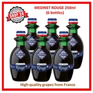 SHOP24 MEDINET ROUGE red wine from France 250ml(6 bottles) Good quality best-selling popular in Sing