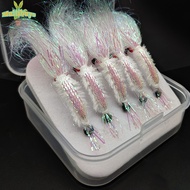 [Mulitibuys] 5x Ice Shrimp Lure Bait Fly Bait Fly Hook Fly Fishing Hook For Trout Salmon Bass