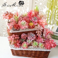 Mini Succulents Artificial-DIY Artificial Plants,Decorative Faux Fake Succulents Plants for Living R