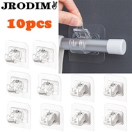 Adhesive Hooks Punch-free Curtain Rod Clip Hook Shower Curtain Rod Hanging Holder Household Fixed  C