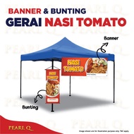 Banner Gerai Makanan Nasi Tomato Ayam Masak Merah Pedas Pasar Malam Bunting Bazaar Ramadhan Ayam Bak