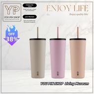 Montigo Sense Straw (650ml/22oz) - Durable Stainless Steel, Temperature Retention, Non-slip Rubber F