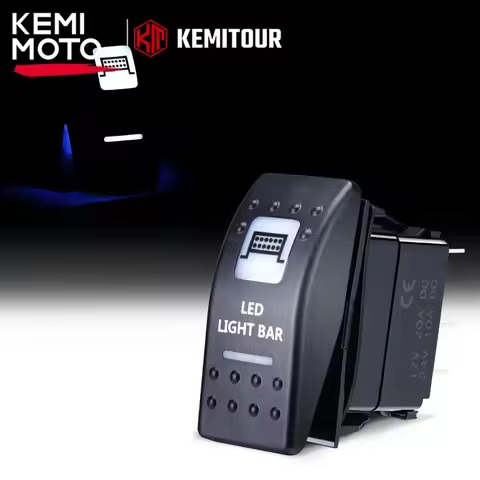 Music Rocker Switch Illuminated LED Light Bar For Can Am Maverick Commander for Yamaha Compatible wi