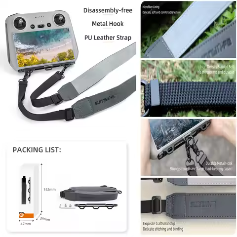 Sunnylife Remote Controller Disassembly-free Bracket with Strap Shoulder Lanyard for DJI RC&DJI RC 2