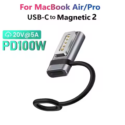 USB Type C Magnetic PD Adapter for Magsafe 2 for MacBook Air Pro Max 5A Fast Charging USB C Female M