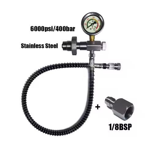 HPA Big Gas Tank To Small Cylinder Stainless Steel DIN G5/8 High Pressure Air Fill Station Refill Co