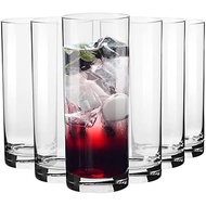 Krosno Balance Tall Drinking Glasses Set of 6 – 16.9 oz Lead-Free Crystal Glass – Highball Tumblers 