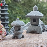 [EHEH] Retro Gazebo Chinese Lanterns Mini Pagoda Model Decoration Stone Miniature Statue Sandstone H