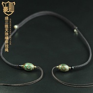 Dzi Beads Lanyard Horizontal String Dzi Beads Rope Men Women Halter Neck Dzi Beads Pendant Necklace 