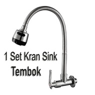 Wall Mounted Faucet, Dishwashing Faucet, Flexible Sink Faucet, 2 Modes, Sink Faucet, Faucet Sink