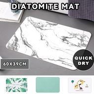 *Ready Stock* Bath Mat Anti Slip Japan Diatomite Floor 60*39cm | Toilet Kitchen Anti-slip Fast Drying Antibacterial High Absorbent Bath Toilet Mat Anti-slip Mat