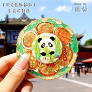 Ready Stock Chengdu Cultural Creative Rotating Gourmet Refrigerator Magnet Magnet Strong Suction Hot