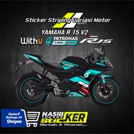 Striping Variation STRIPING STRIPING R15 V2 Motorcycle Trim Sticker YAMAHA R15 V2 Graphic PETRONAS S