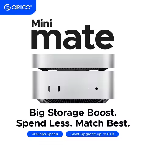 ORICO MiniMate 40Gbps/20Gbps External SSD Storage Expansion for Mac mini m4 with 512GB 1TB 2TB 3TB 4