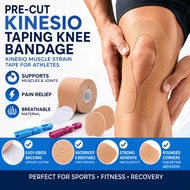 Pre-Cut Kinesiology Tape for Knee Support Muscle Strain Relief Sports Athletic KT Tape Bandage for A