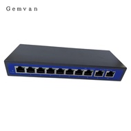 [Gemvan] 9 Port 10/100 Mbps 8 POE Port & 2 Uplink Power Over Ethernet Switch Adapter