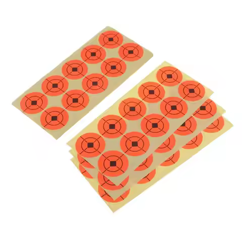 250pcs 4cm Round Fluorescent Orange Target Stickers Target