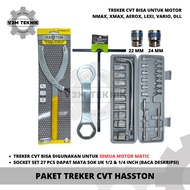 MATA COMPLETE SAVING PACKAGE HASSTON CVT Treker SET + 39 x 41 Wrench + 27 Pcs Socket + 8 MM T-Wrench