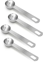 4 PCS 1 Teaspoon(5 mL | 5 cc | 1 Tsp | 1/3 Tablespoon) Stainless Steel Single Measuring Spoon, Easy 