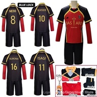 Anime Cosplay Uniform Blue Lock Bastard Munchen Yoichi Isagi Red Ness Kaiser Kurona Football Shirt J