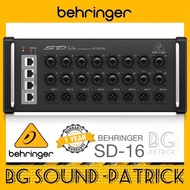 BEHRINGER SD16 I/O Stage Box with 16 Remote-Controllable Midas Preamps, 8 Outputs, AES50 Networking 