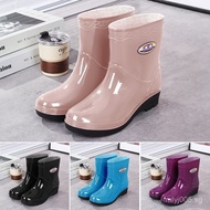 [30Hot Sale1.5Ten Thousand Pieces]Fashion Rain Boots for Women, Autumn and Winter Thick-Soled Mid-Ca