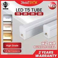 [2PCS/4PCS SET] High Grade LED T5 Tube Light 1ft 2ft 3ft 4ft Plaster Ceiling Light With Connector La