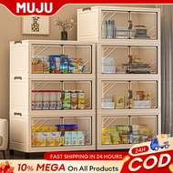MUJU Foldable Storage Cabinet Durabox Foldable Storage Box For Clothes Toys Plastic Wardrobe Cabinet