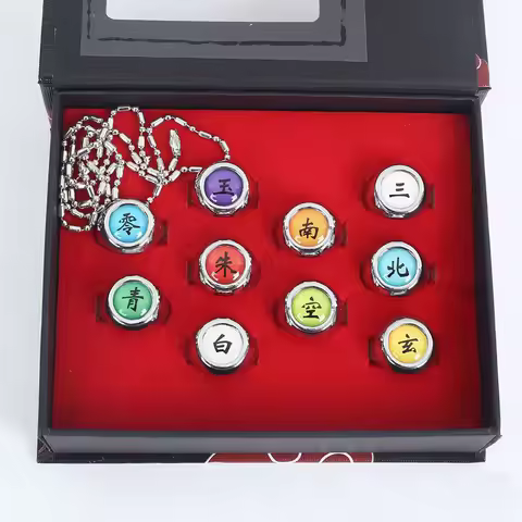 Anime Cosplay Ring Set Akatsuki Itachi Ring For Women Men Metal Finger Jewelry Accessories Cool Best