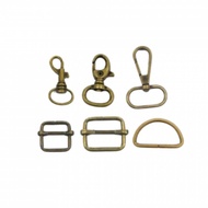 62100-1 BRONZE (Size 1.0/1.3/1.5cm) Adjuster Hook Slider D Ring For Bag Purse Keychain Craft Sewing