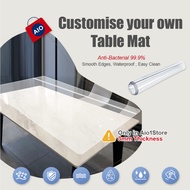 *Customise Only* Premium PVC Table Mat lapik meja plastik transparent waterproof table cover protect