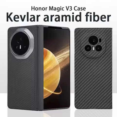 Case for Honor Magic V3 Carbon Fiber Ultra-thin Phone Case for Magic V3 Aramid Fiber Material Hard S