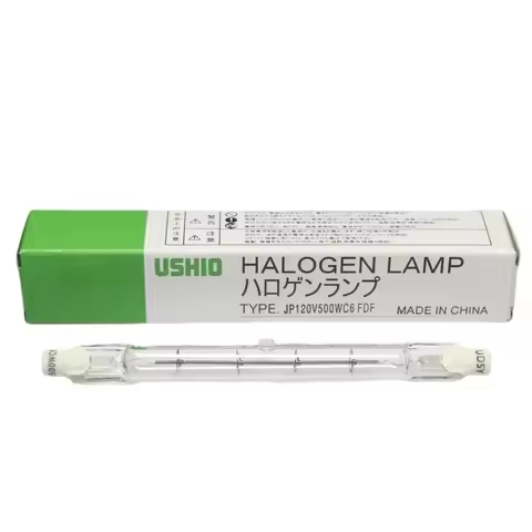 FDF JP120V500WC6 120V 500W Halogen Lamp | EJG120V700W Q500T3/4/CL R7S Bulb, D65 Tungsten Color Asses