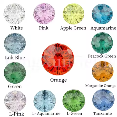 6~10mm Flower Cut Cubic Zirconia Loose CZ Gemstone 9A Quality Multicolor Green Pink for Jewelry maki