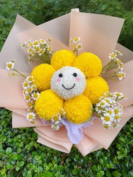 感恩花束 笑臉花束 鮮花花束 笑哈哈 乒乓菊 小雛菊🌼 畢業 生日 謝師 探病花束 💐小禮物