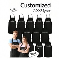1pc Custom Apron For Dad Father Men Women Custom Name Logo Chef Cooking Kitchen Apron Personalized K