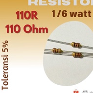 R Resistor 110R R110Ohm 1/6w 110 ohm 110ohm 1/6 watt 5%