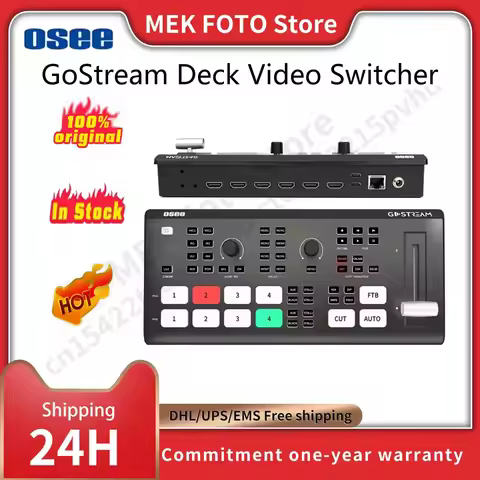 OSEE GoStream Deck Video Switcher 4 Channel HDMI-Compatible For Live Streaming Video Monitor